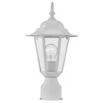 1-LIGHT Textured White Outdoor Post With Clear Glass. Fixed Price $34.79.