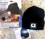New Box Brookstone Led Beanie Black Hat With Headlamp 3 Mode Lights Camping. Fixed Price $10.00.