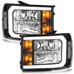 Weelmoto Pair Headlights For 2007-2013 Gmc Sierra 1500 2500HD 3500HD W/ Led Drl. Fixed Price $137.88.
