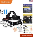 Advanced Led Headlamp - 16 Modes, Waterproof & Motion Sensor 18000 Lumens. Fixed Price $34.15.