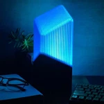 Stacked Ridge Led Lamp Modern 3D Printed Ambient Light Dimmable Usb + Plug. Fixed Price $49.99.