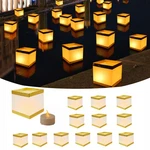 Fuhigh 12PACK Reusable Floating Square Lanterns With Led Flameless Candles, D.... Fixed Price $34.56.