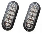 Set Of 2 Oval Oblong 6 Clear White Backup Reverse Day Time Driving Led Light .... Fixed Price $36.37.