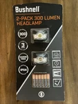 Bushnell 2-PACK 300 Lumen Headlamp Weather Resistant Hands Free Ultra Bright. Fixed Price $24.99.