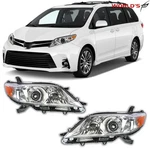 Pair Headlights For Toyota Sienna 2011-2020 Halogen Chrome Headlamps. Fixed Price $96.31.