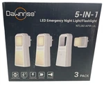 Dawnrise 5-IN-1 Led Emergency Night Light/flaslight (NTL061APIR-UL) 3 Pack. Fixed Price $59.99.
