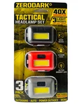Zerodark Tactical Headlamp Set 3 Pack 40X Brighter Light Mode Low High Strobe. Fixed Price $14.99.