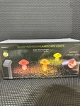 Infinity X1 Glass Mushroom Landscape Solar Lights, 3-PACK: Red, Yellow, Orange. Fixed Price $69.99.