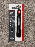 Coast G32 465 Lumen Flashlight W/ Pure Beam, Twist Focus & Bulls-eye Spot. Fixed Price $15.00.