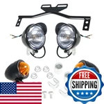 Waltyotur Motorcycle Turn Signals Fog Light Bar Kit Bracket Set Black. Fixed Price $66.55.