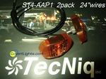 (2) Tecniq S14 Ledlight Amber Stud Mount 24"WIRE Side Markers Truck Trailer. Fixed Price $8.98.