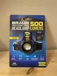 Braun Professional Swivel Headlamp 500 Lumens Rechargeable Waterproof 70752. Fixed Price $20.99.