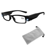 Duanmei Led Readers For Women Reading Glasses With Light X2.5, Black. Fixed Price $13.35.