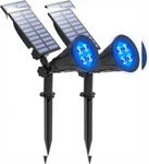 T-sunus Blue Solar Spotlights, IP65 Waterproof 4 Led. Fixed Price $50.76.