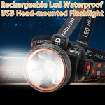 Usb Led Torch Bright Hands Free Headlamp Hiking Camping Outdoor Adventure. Fixed Price $10.88.