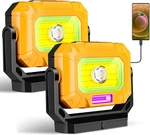 2 Pack Magnetic Work Light, 1500LM Led 4000MAH Rechargeable. Fixed Price $46.57.