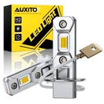Auxito H3 Led Headlight 100W 10000LM Fog Bulb 3000K Golden Yellow Drl Lamp. Fixed Price $23.74.
