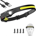 Led Fishing Headlamp, Rechargeable, 230 Wide Beam 1 Pack, Black And Yellow. Fixed Price $16.99.