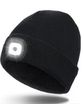 New! Black Ribbed Knit Led Head Light Rechargeable Beanie Unisex. Fixed Price $20.00.