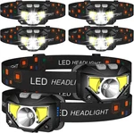 Headlamp FLASHLIGHT,6-PACK Lumen Ultra Bright Led Rechargeable Headlight With Wh. Fixed Price $112.99.