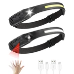 Led Rechargeable Headlamp For Camping Hunting Hiking Repairing Fishing, Black. Fixed Price $19.99.