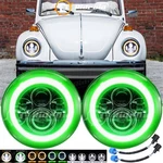 7" Green Halo Led Headlights W/turn For Vw Beetle Bug 1967-79 Super 71-79. Fixed Price $45.99.