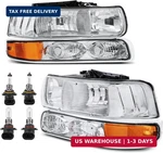 Kuiperauto Headlight Assembly Front Lamp Compatible With 1999-2002 Chevrolet Sil. Fixed Price $132.28.