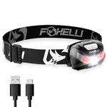 Foxelli Rechargeable Led Headlamp - Super Bright, Lightweight, And Comfortabl.... Fixed Price $18.29.
