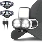 Linterna Gorra Led 2 Piezas 900LM Regulable Clip Recargable Ajustable 180 Grados. Fixed Price $55.37.