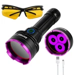 Anygo 365NM Rechargeable Uv Flashlight With Filter Lens, 30W Powerful Black L.... Fixed Price $55.62.