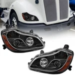 Headlamp Halogen Black Pair For 2013-2021 Kenworth T680 Left&right Headlights. Fixed Price $289.99.