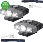 Rechargeable Led Hat Light Clip 150 Lumens Waterproof Black-gray 2PCS. Fixed Price $24.99.