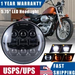 Led Motorcycle Headlight 5.75" Harley Dyna Softail Night Rod Iron 883 Black Lamp. Fixed Price $29.90.