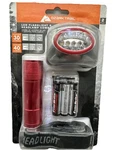 New 2 Pack Ozark Trail Led Flashlight & Headlamp 40 Lumens Batteries 4309. Fixed Price $11.43.