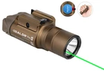Olight Baldr Pro Desert Tan Rechargeable Light, Led & Green Laser, 1350 Lumen. Fixed Price $127.46.