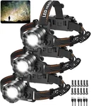 Kyekio 3-PACK 9900L Rechargeable Led Headlamps For Adults 4 Modes, Waterproof. Fixed Price $47.17.