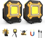 2 Rechargeable Led Work Light, 6000MAH 16 Hours Pack, Yellow. Fixed Price $79.78.