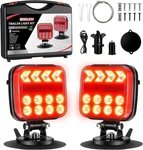 Qinoja Wireless Trailer Lights Led Adjustable Angle Strong Magnetic IP67 Modes. Fixed Price $79.99.