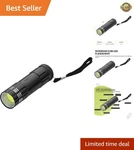 Gogreen Power GG-113-COBBK Led Flashlight With Batteries, Black. Fixed Price $11.49.