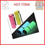 Ahier 9 Led Glow In Dark Flashlights, 4 Pack Rubber Coated Small Wit. Fixed Price $14.58.