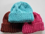 Rowan Merino 100% Wool Hand Knit Hat/beanie/ Watch Cap - 3 Colors 2 Sizes. Fixed Price $19.99.