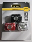 Defiant Led Headlight 3-PACK 200 Lumen Elastic Headband Flashlight. Fixed Price $7.05.
