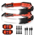 Spriak Led Headlamp Flashlight, 1000LUMENS 230 Packs, Black-red 2PC. Fixed Price $48.99.