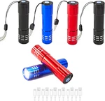6 Pack Led Aluminum Small Mini Usb Rechargeable Flashlights, Handheld. Fixed Price $21.86.