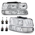 Kuiperauto Headlight Assembly Front Lamp Compatible With 1999-2002 Chevrolet. Fixed Price $107.98.