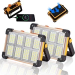 Pack 120W Solar Rechargeable Work Light, 144 Led 10000LM Portable Flood. Fixed Price $79.49.