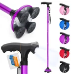 Bigalex Folding Walking Cane With Led Light,pivoting Quad Base,adjustable Wal.... Fixed Price $42.20.