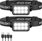 Rechargeable Headlamp Flashlight 2-PACK, 8 Led 2500 Lumen Ultra-light Bright. Fixed Price $38.99.