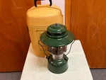 1973 Coleman 228F Double Mantle Big Hat Lantern With Yellow Clamshell Case. Fixed Price $99.99.