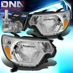 For 2012-2015 Toyota Tacoma Headlight Lamps W/led Kit Slim Style Chrome/amber. Fixed Price $114.97.